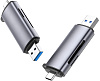Кардридер UGREEN CM185 (50706) USB-C/USB-A TF/SD (Gray) купить в интернет-магазине icover