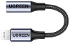 Адаптер Ugreen US211 3.5mm/Lightning F/M (Grey) купить в интернет-магазине icover