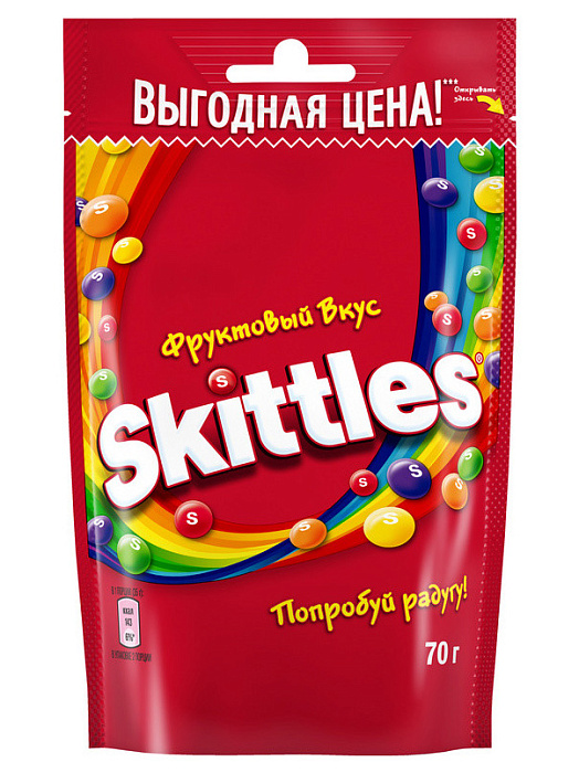 Конфеты Skittles Фруктовый микс (3 x 70 г.) купить в интернет-магазине icover