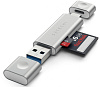 Кардридер Satechi Aluminum Card Reader ST-TCCRAS (Silver) купить в интернет-магазине icover