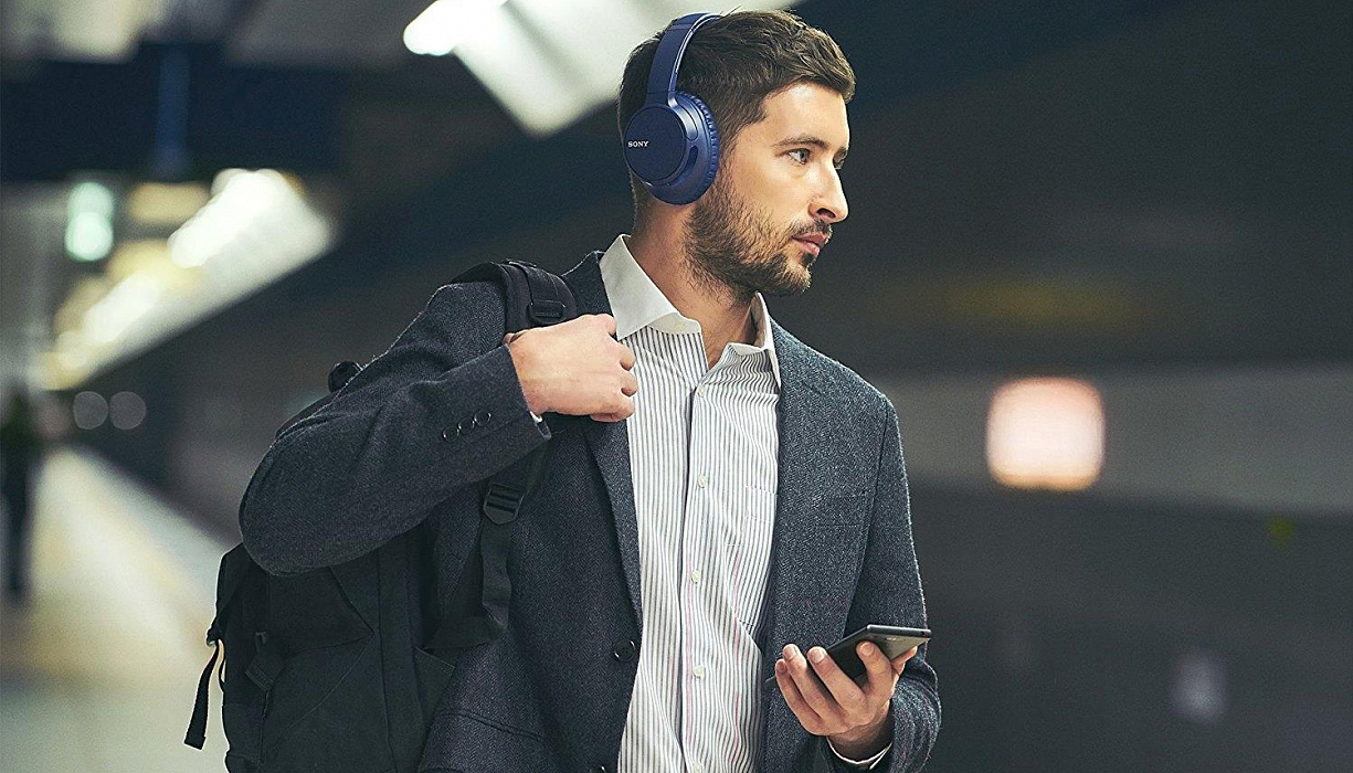 Bluetooth-наушники с микрофоном Sony WHCH700N (Blue) купить в интернет-магазине icover