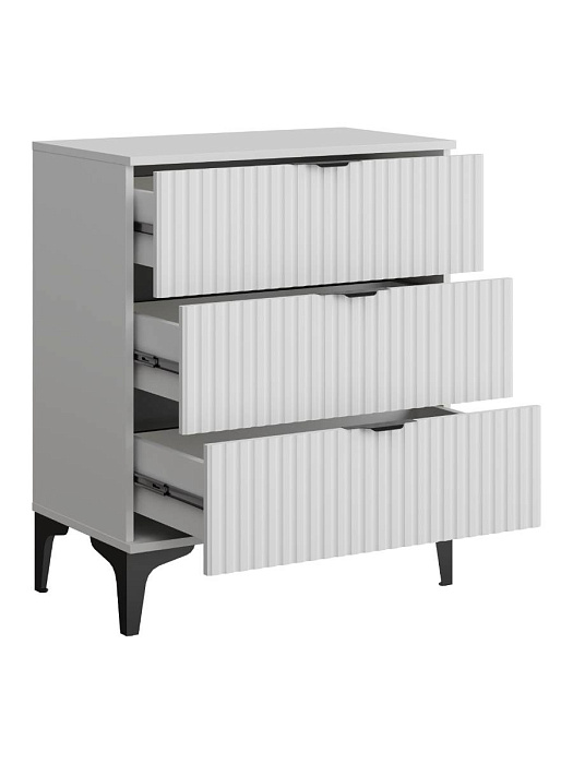 Комод RIDBERG ANDRE 3Я (White/Black) купить в интернет-магазине icover