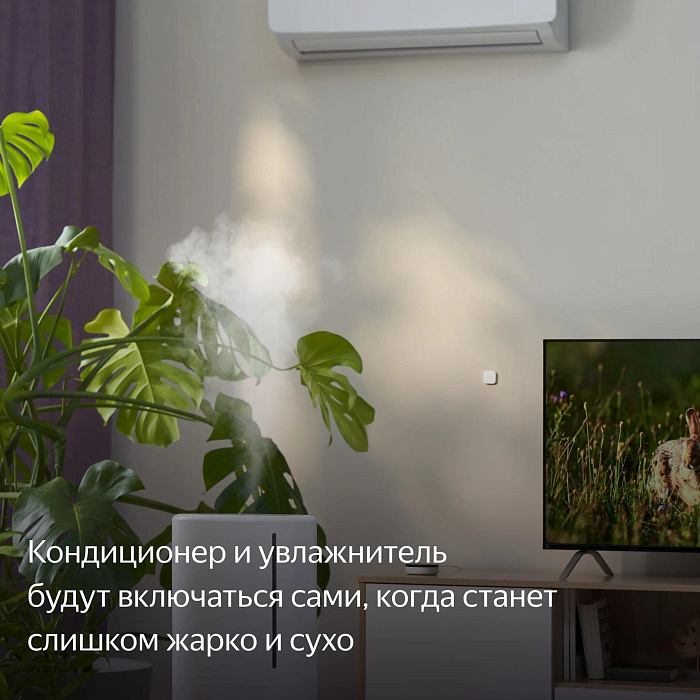Датчик температуры и влажности Яндекс (YNDX-00523) с Zigbee (White) купить в интернет-магазине icover