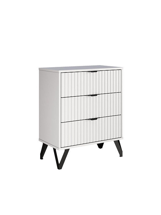 Комод RIDBERG LUGANO мини 3Я (White/Black) купить в интернет-магазине icover