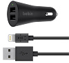 Автомобильное зарядное устройство Belkin BoostUp 2-Port Car Charger F8J221bt04-BLK (Black) купить в интернет-магазине icover