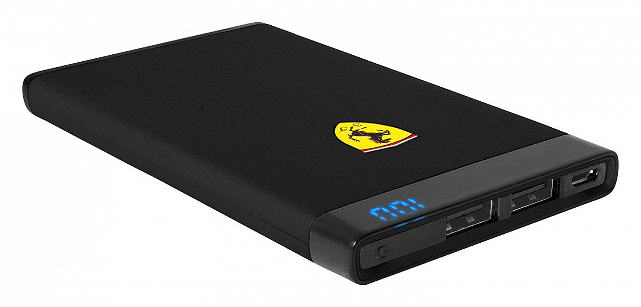 Ferrari Portable Charger 12000mAh (FEPBI812BK) - внешний аккумулятор (Rubber Black) купить в интернет-магазине icover
