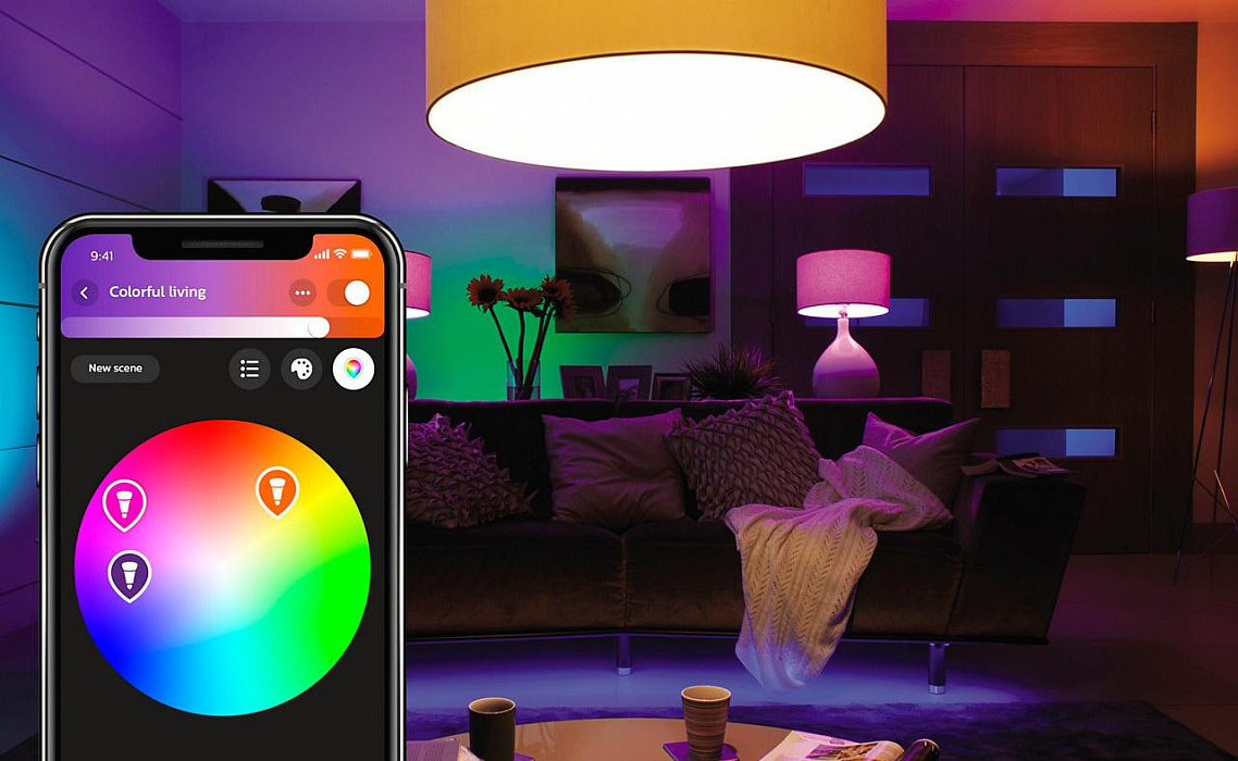 Умные светодиодные лампы Philips Hue White and Color Ambiance Starter Kit E27 2 шт (8718699701352) купить в интернет-магазине icover