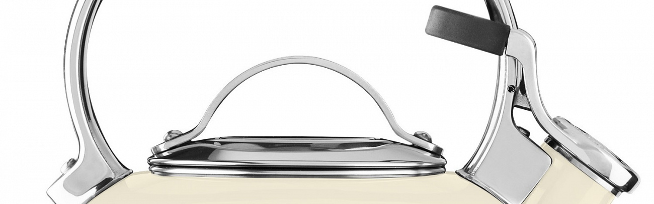 Чайник наплитный со свистком KitchenAid 2.0-Quart Kettle KTEN20SBAC (Creme) купить в интернет-магазине icover