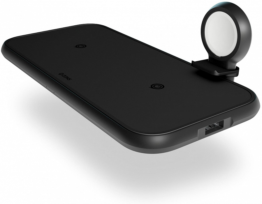 Беспроводное зарядное устройство Zens Aluminium 4-in-1 Wireless Charger (ZEDC14B/00) с кабелем Apple Watch MFi в комплекте купить в интернет-магазине icover