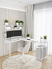 Стол компьютерный угловой лофт Ridberg ALASKA (White) купить в интернет-магазине icover