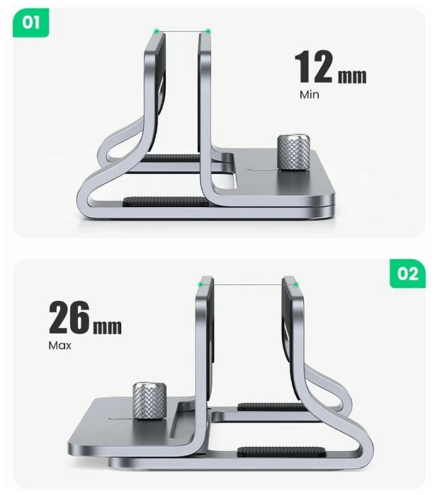 Подставка для ноутбука Ugreen LP258 (20471) Vertical Laptop Stand (Silver) купить в интернет-магазине icover