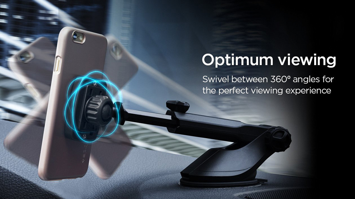 Держатель Spigen Kuel H35 Car Mount (000CG21496) для смартфонов (Black) купить в интернет-магазине icover