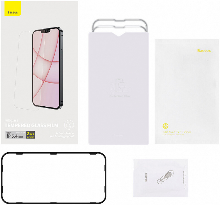Защитное стекло Baseus Full Glass 0.3mm (SGBL020002) для iPhone 13 mini (Transparent) купить в интернет-магазине icover