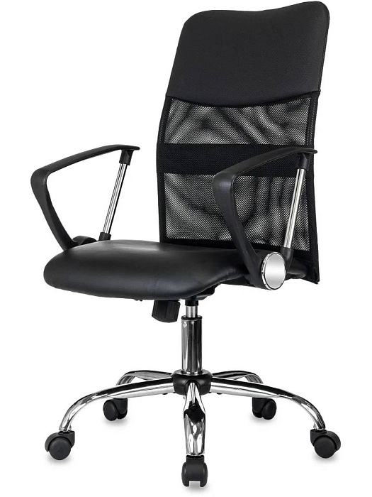 Кресло офисное Бюрократ CH OMEGA SL сетка/ткань/экокожа (Black) купить в интернет-магазине icover
