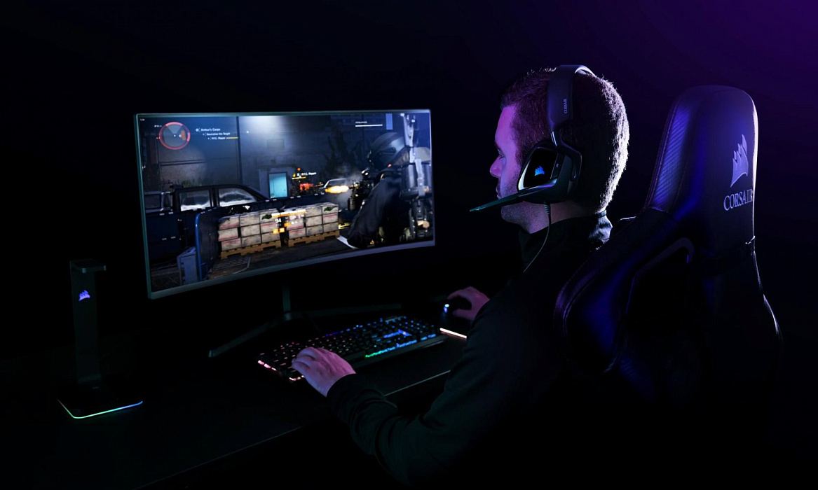 Игровая гарнитура Corsair Gaming VOID RGB Elite CA-9011204-EU (White) купить в интернет-магазине icover