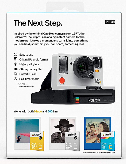 Фотоаппарат моментальной печати Polaroid Originals OneStep 2 (White) купить в интернет-магазине icover