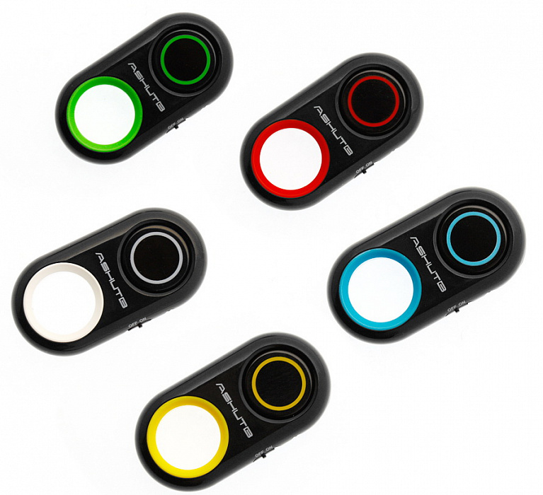 Ashutb Bluetooth Remote Shutter Photo Video Taking - пульт дистанционного управления затвором камеры для iOS и Android (Yellow) купить в интернет-магазине icover