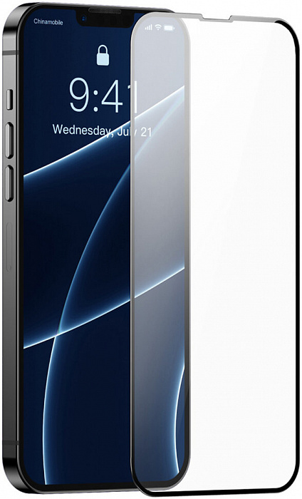 Защитное стекло Baseus Curved Crack-resistant edges 0.23 (SGQP020001) для iPhone 13 mini (Black) купить в интернет-магазине icover