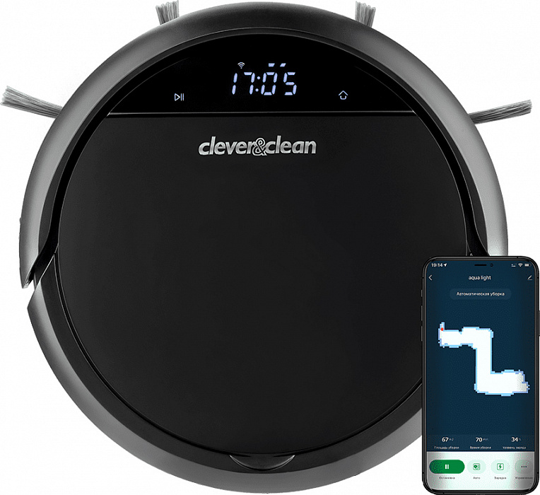 Робот-пылесос Clever&Clean AQUA Light (Black) купить в интернет-магазине icover