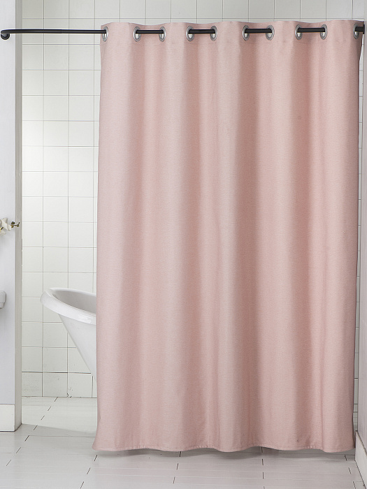 Штора для ванной комнаты Ridberg льняная 180x200 см (Pink) купить в интернет-магазине icover