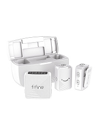 Беспроводной микрофон Fifine M9 Dual (White) купить в интернет-магазине icover