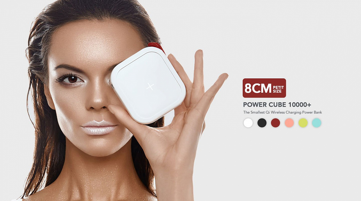 Внешний аккумулятор с функцией беспроводной зарядки Mipow Power Cube 10000 Plus (White) купить в интернет-магазине icover