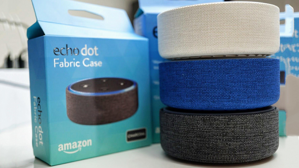 Чехол Amazon Echo Dot Sleeve Case для колонки Amazon Echo Dot Gen 2 (Indigo Fabric) купить в интернет-магазине icover