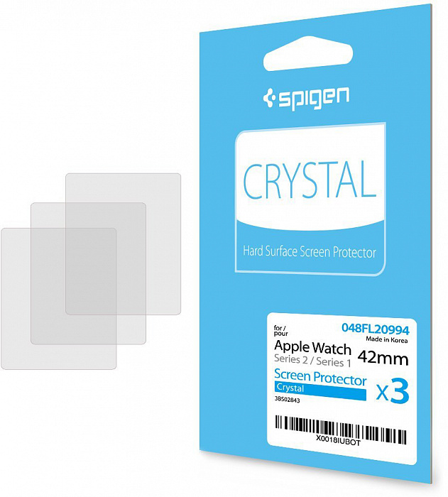 Защитная пленка Spigen Crystal (048FL20994) для Apple Watch series 1/2/3 42mm (Clear) купить в интернет-магазине icover