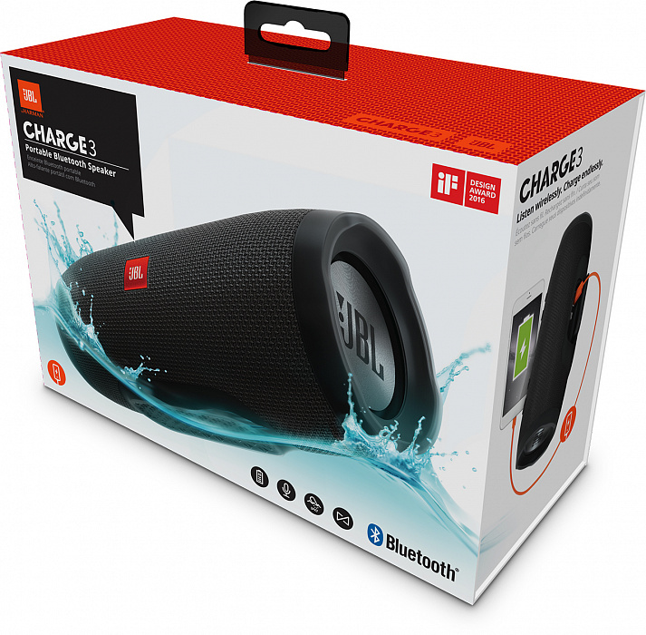 Портативная акустическая система JBL Charge 3 (Grey) купить в интернет-магазине icover