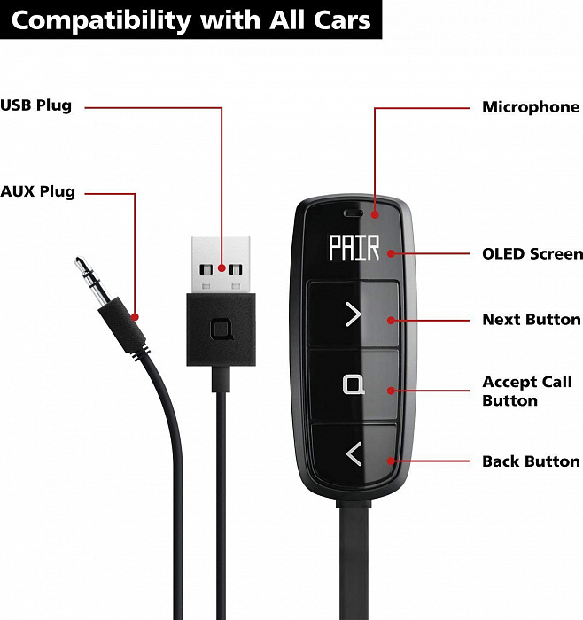 Bluetooth-адаптер Nonda ZUS All Compatible HD Music ZUMABKSAV (Black) купить в интернет-магазине icover