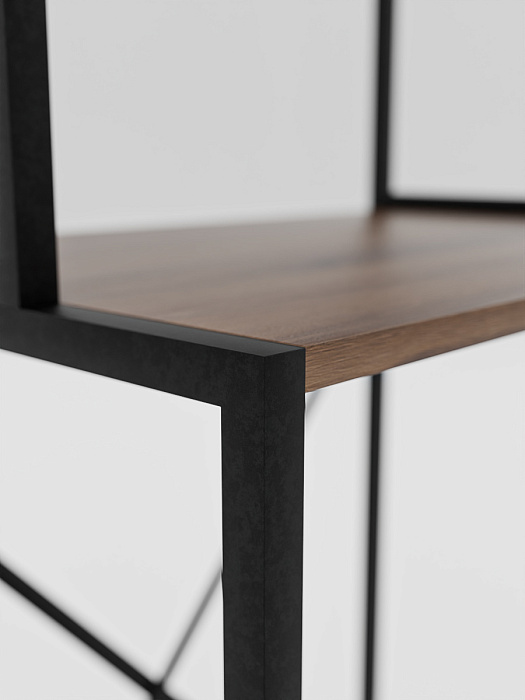 Стеллаж лофт над стиральной машинкой RIDBERG ATLANTA (Dark Oak/Black) купить в интернет-магазине icover