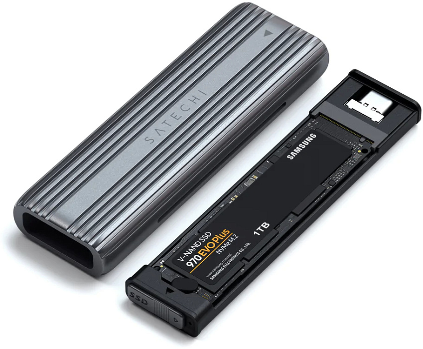 Внешний корпус Satechi USB-C NVMe/SATA SSD Enclosure для M.2 SSD (Space Gray) купить в интернет-магазине icover