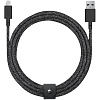 Кабель для iPhone, iPad Native Union Belt Cable (BELT-KV-L-CS-BLK-3) USB to Lightning 3m (Space Black) купить в интернет-магазине icover