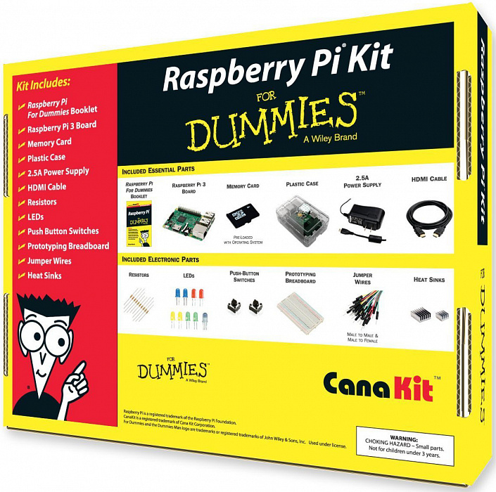 Микрокомпьютер CanaKit Raspberry Pi Kit for Dummies купить в интернет-магазине icover