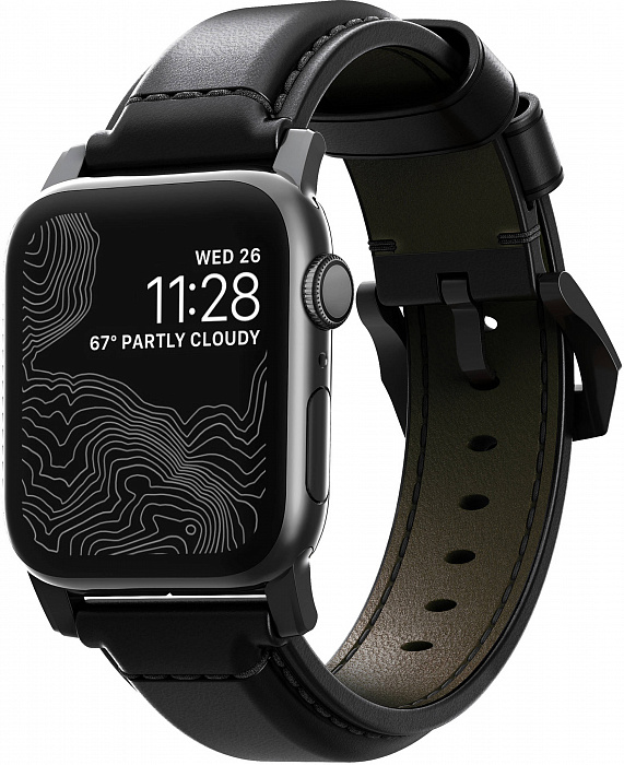 Ремешок Nomad Shell Cordovan (NM1A48BT00) для Apple Watch Series SE/6/2/3/4 42/44 mm (Black) купить в интернет-магазине icover