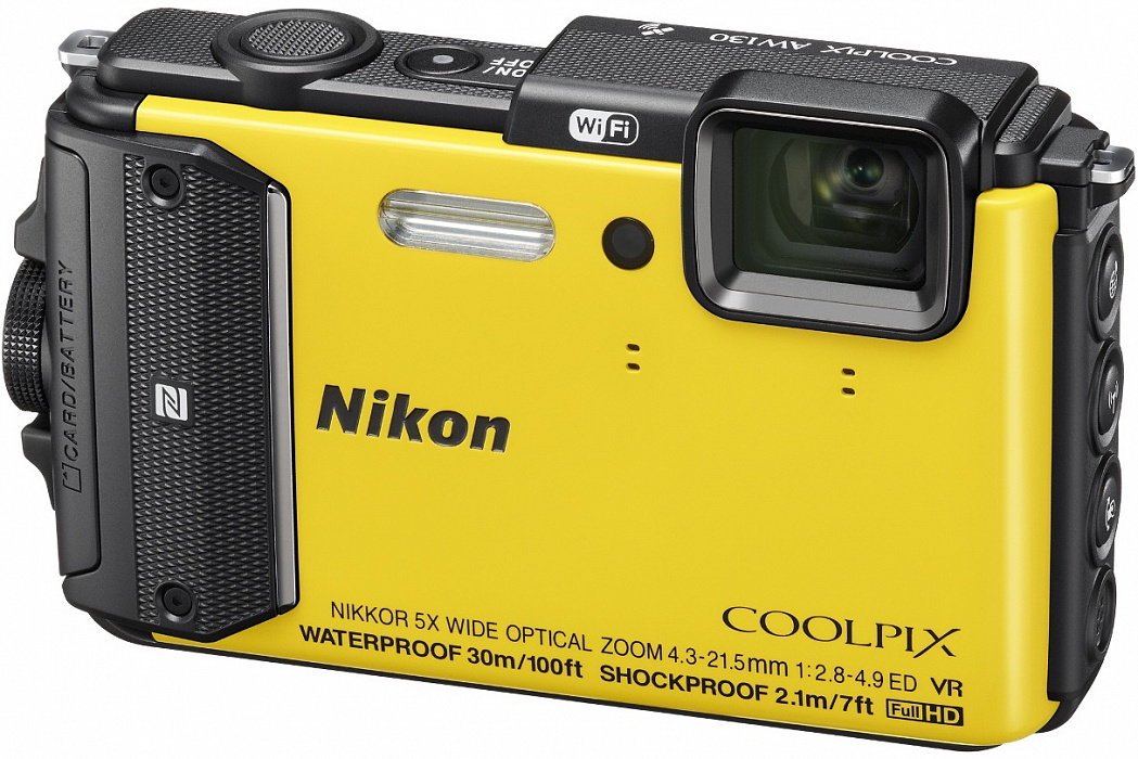 Фотоаппарат Nikon Coolpix AW130 (Yellow) купить в интернет-магазине icover