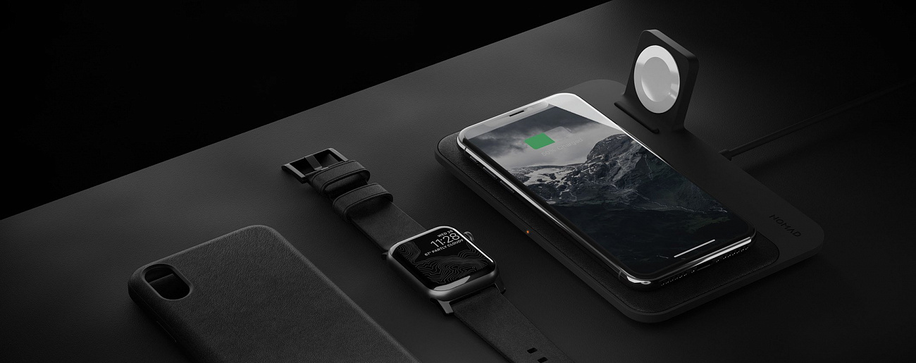 Беспроводное зарядное устройство Nomad Base Station Watch Edition (Black) купить в интернет-магазине icover