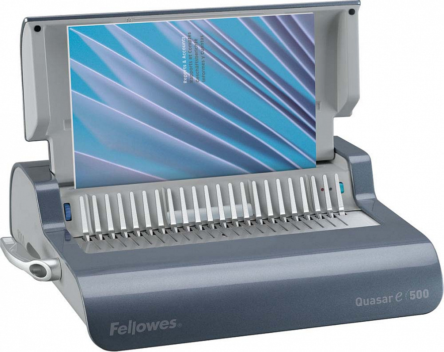 Переплетчик на пластиковую пружину Fellowes Quasar-E 500 FS-56209 (Blue) купить в интернет-магазине icover