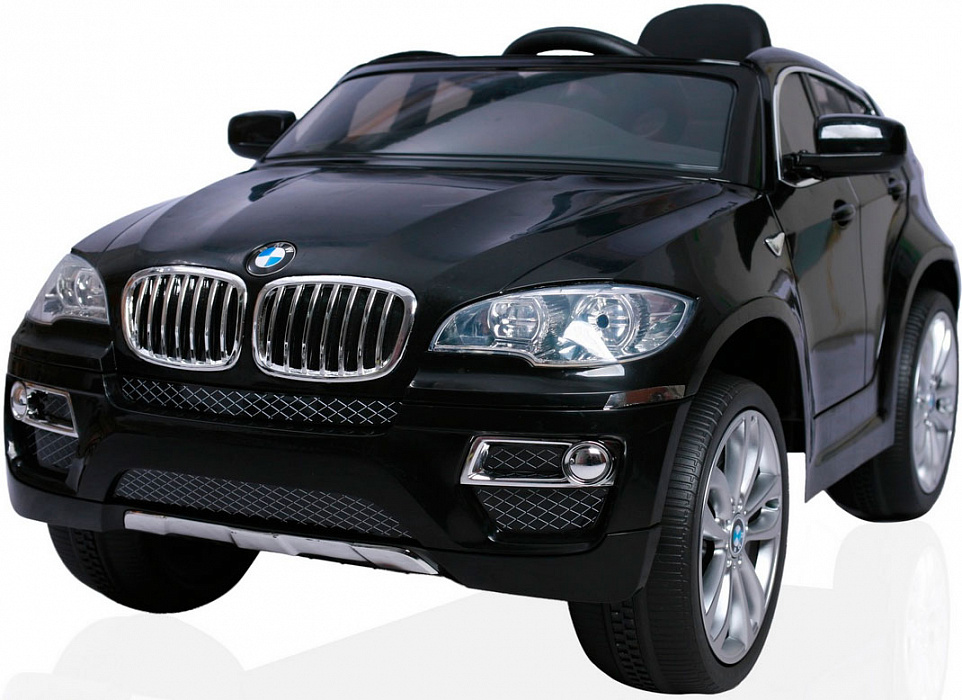 Barty BMW X6 (BMW-X6-JA-JJ258_black1) - электромобиль одноместный + кожаный чехол на сиденье (Glossy black) купить в интернет-магазине icover