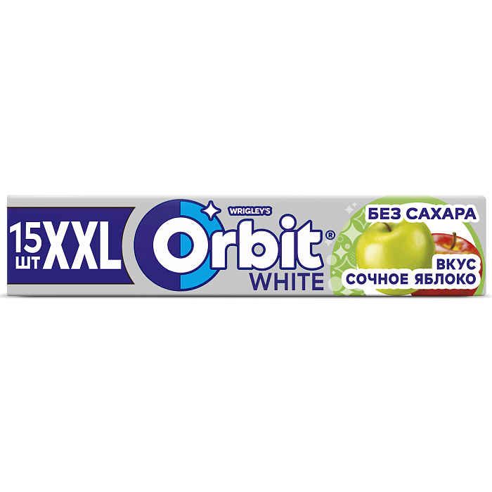 Жевательная резинка Orbit XXL White Сочное яблоко, без сахара (20х20.4г) купить в интернет-магазине icover