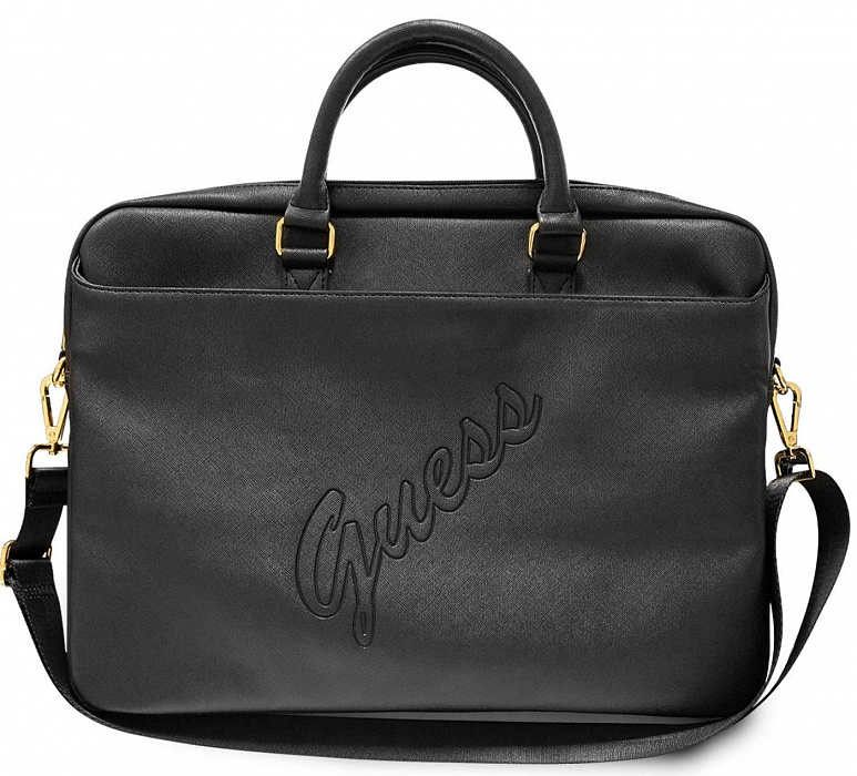 Сумка Guess Saffiano Script Logo (GUCB15PUSASBK) для ноутбука 15'' (Black) купить в интернет-магазине icover