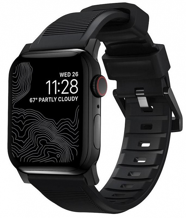 Ремешок Nomad Rugged Strap (NM1A41BN00) для Apple Watch Series SE/6/2/3/4 42/44 mm (Black) купить в интернет-магазине icover