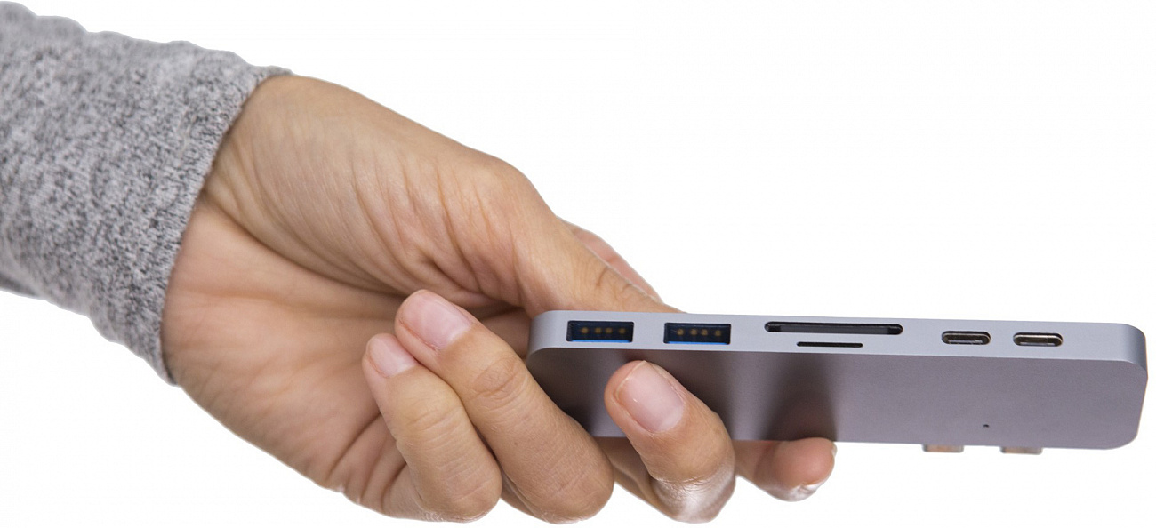 USB-концентратор HyperDrive Duo (GN28B) для MacBook Pro 2016/2017 (Space Gray) купить в интернет-магазине icover
