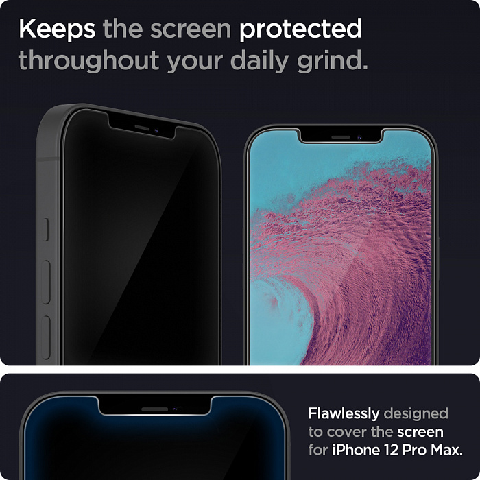 Защитное стекло Spigen Glas.tR SLIM HD (AGL01467) для iPhone 12 Pro Max (Clear) купить в интернет-магазине icover