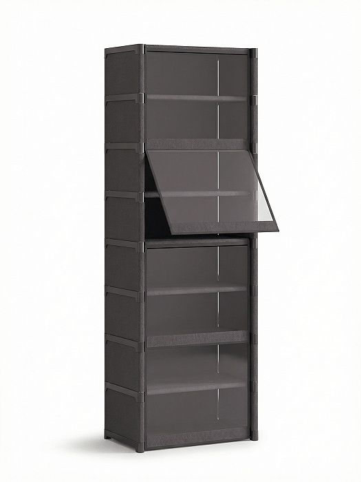 Обувница с дверкой Ridberg 9 полок (Black) купить в интернет-магазине icover