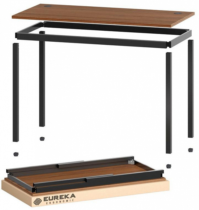 Письменный стол для компьютера Eureka Ergonomic ERK-CD-02T (Teak) купить в интернет-магазине icover