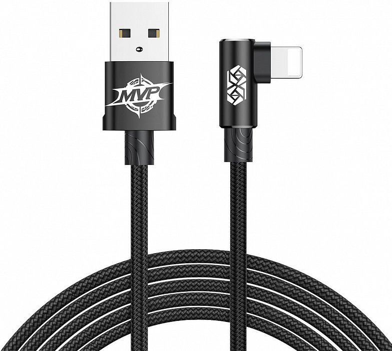Кабель для iPod, iPhone, iPad Baseus MVP Elbow CALMVP-A01 USB/Lightning 2 m (Black) купить в интернет-магазине icover