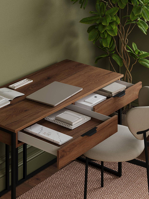 Стол письменный RIDBERG KENTUCKY (Dark Oak/Black) купить в интернет-магазине icover
