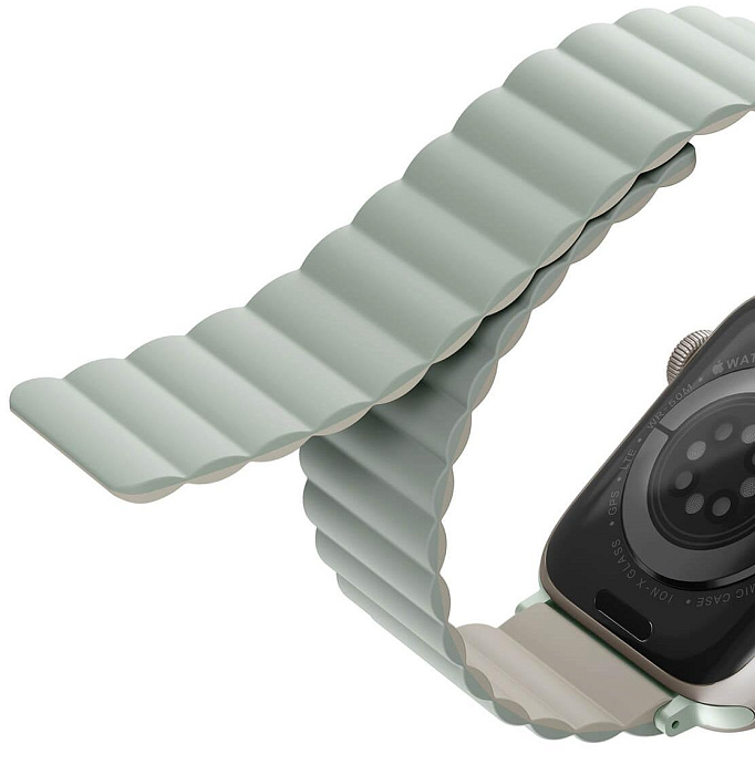 Ремешок Uniq Revix reversible Magnetic (45MM-REVSAGBEG) для Apple Watch 42/44/45 mm (Sage/Beige) купить в интернет-магазине icover