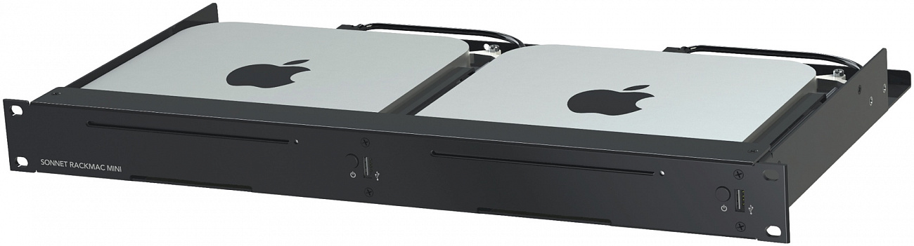 Sonnet RackMac mini (RACK-MIN-2X) - корпус для монтажа 2 Mac mini в серверную стойку (Black) купить в интернет-магазине icover